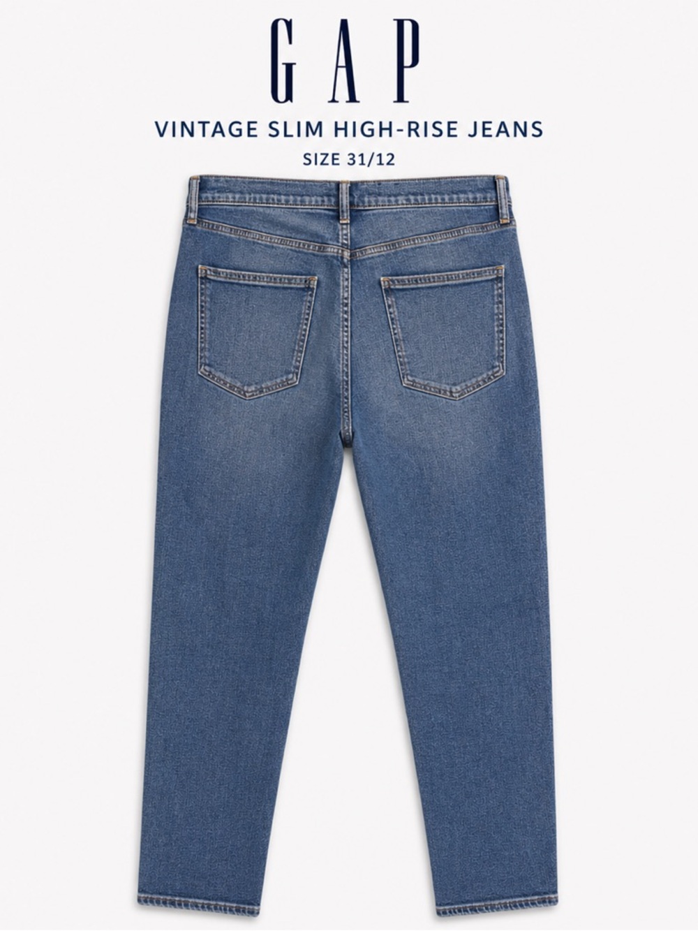 GAP Slim High-Rise Jeans in Medium Blue Wash - Picture 2 of 9